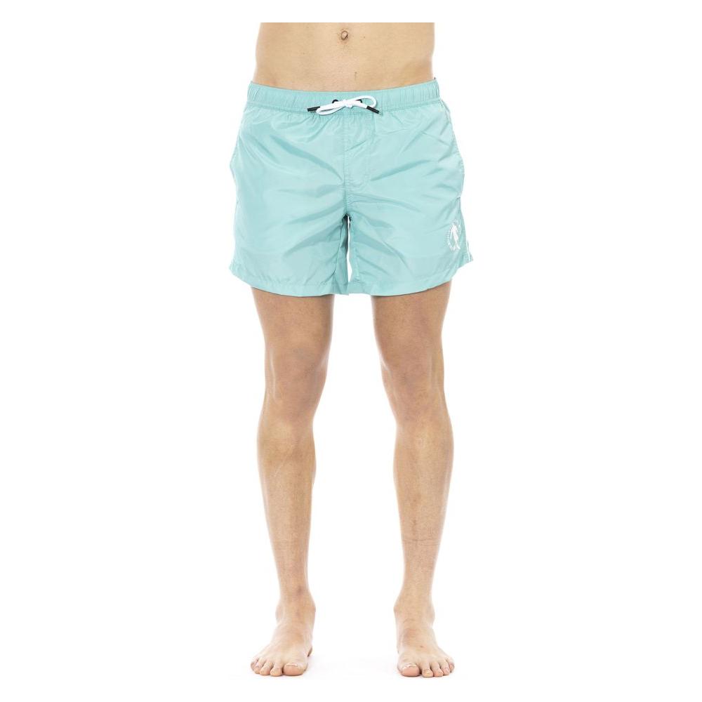 Bikkembergs Light Blue Polyester Men Swim Short Bikkembergs