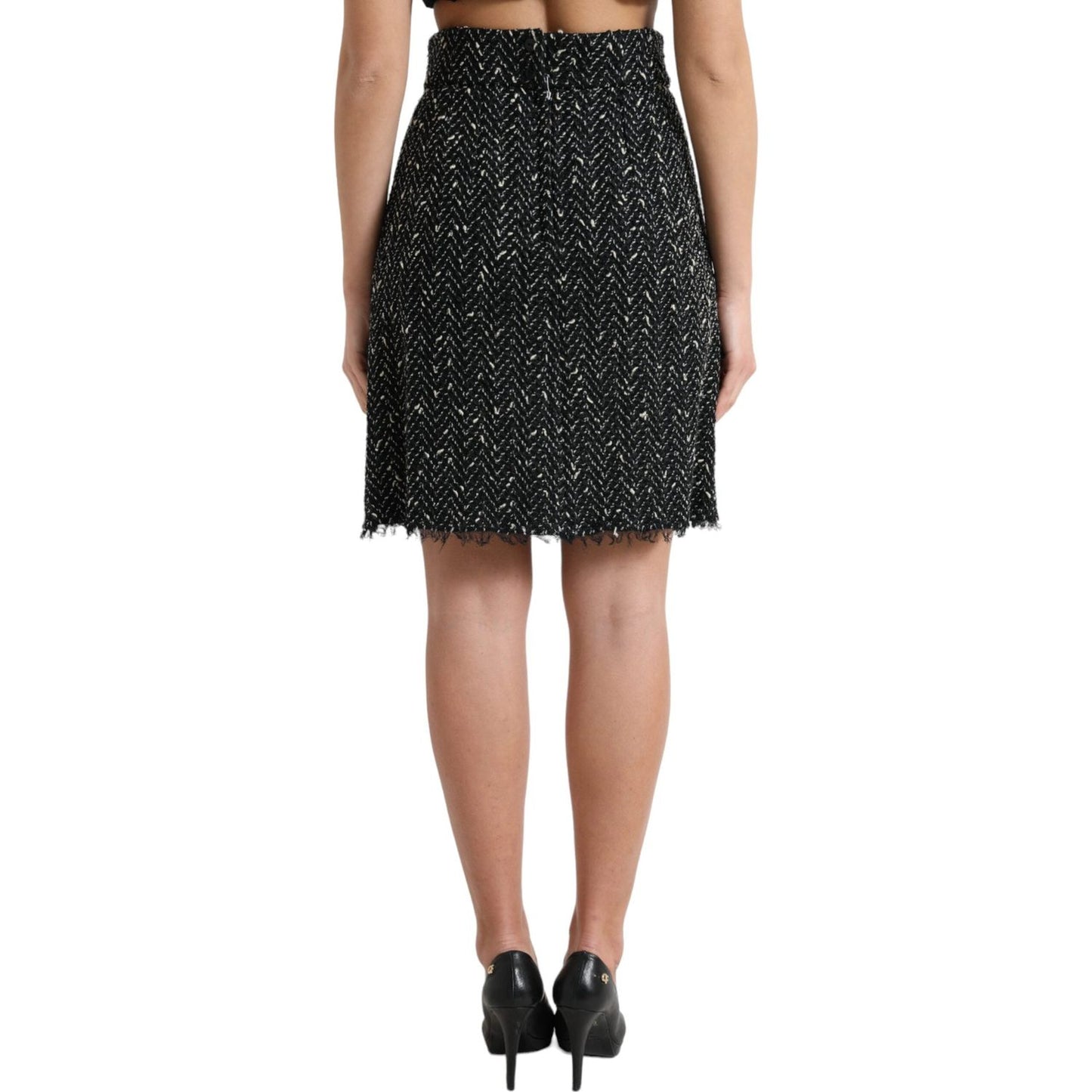 Dolce & Gabbana Elegant Tweed High-Waist Mini Skirt Dolce & Gabbana