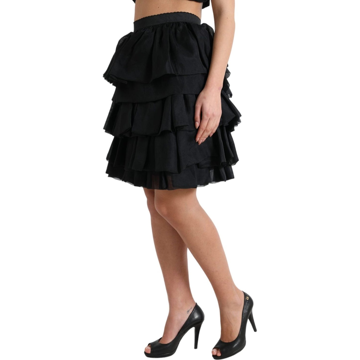 Dolce & Gabbana Elegant Tiered A-Line Mini Skirt Dolce & Gabbana