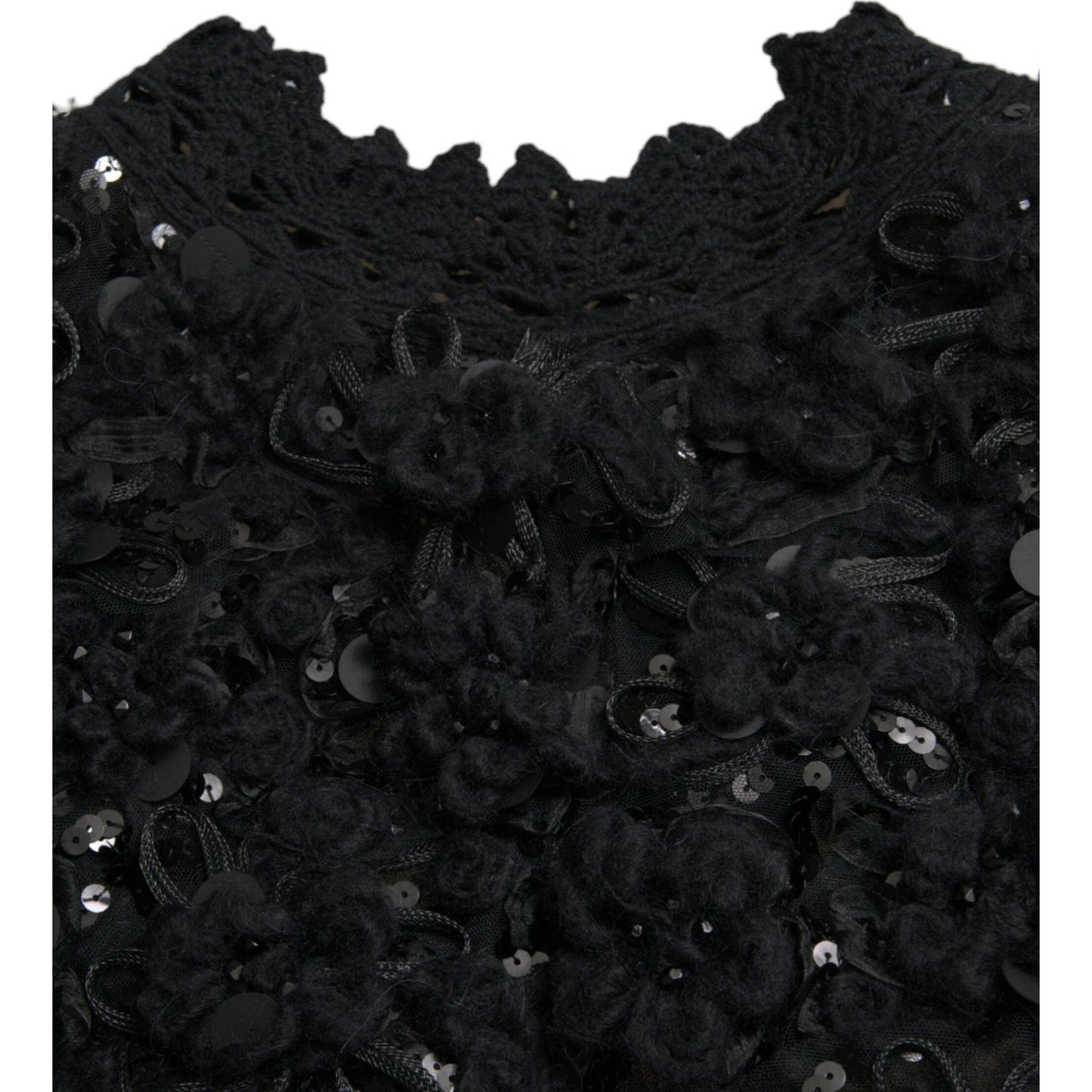 Dolce & Gabbana Sequin Embellished Black Pullover Dolce & Gabbana