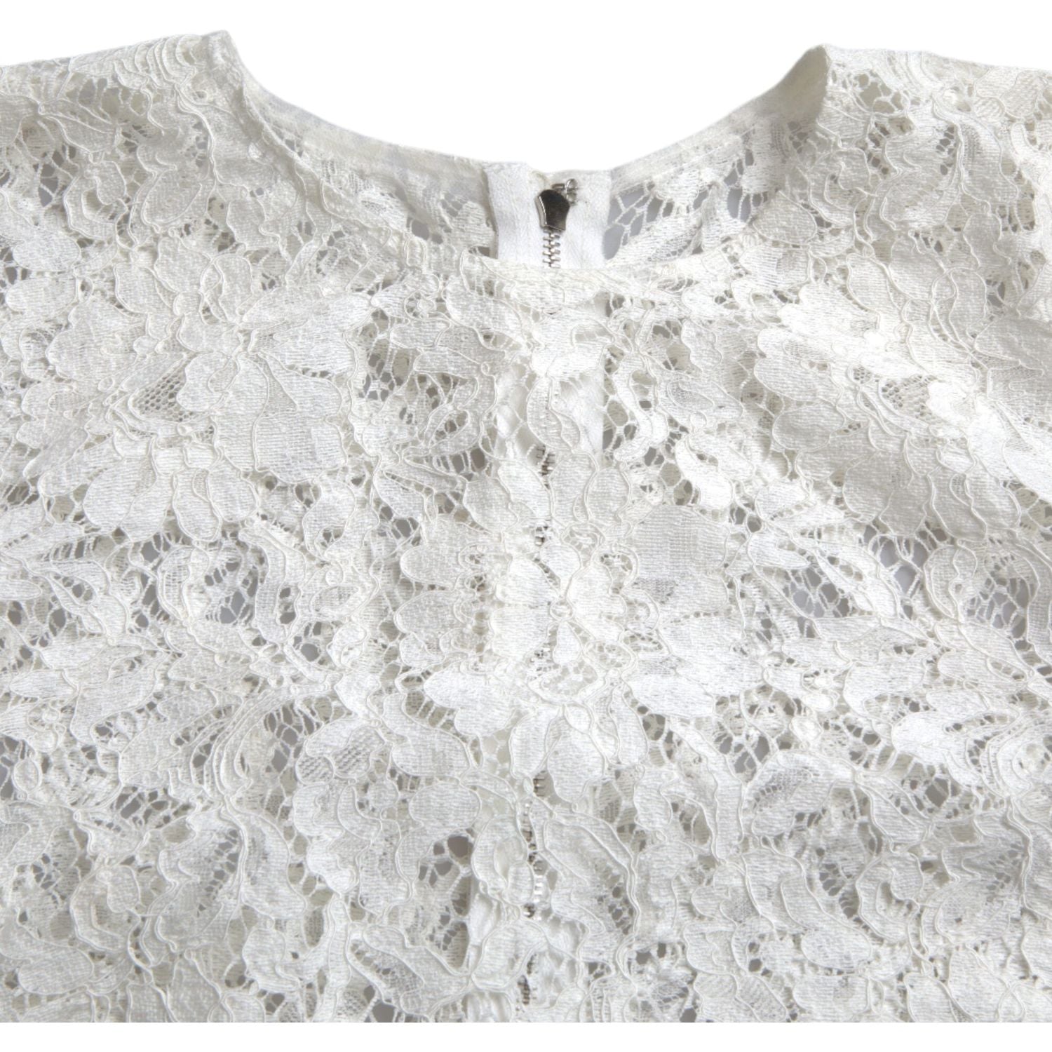 Dolce & Gabbana Elegant White Lace Blouse