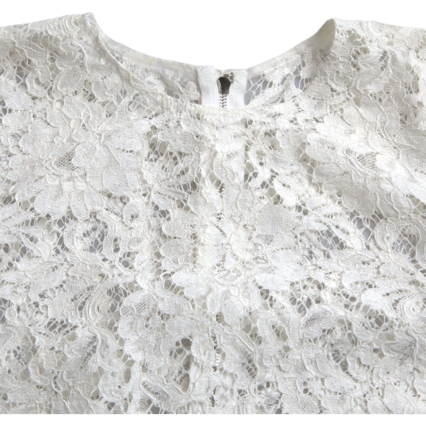 Dolce & Gabbana Elegant White Lace Blouse Dolce & Gabbana