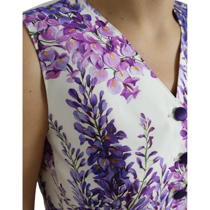 Dolce & Gabbana Floral Print Silk Blend Waistcoat Dolce & Gabbana