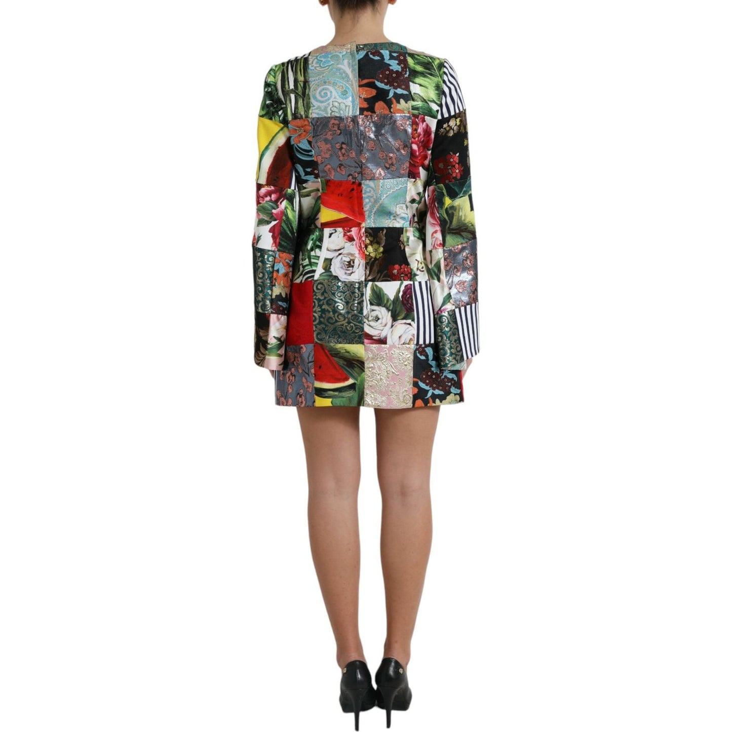 Dolce & Gabbana Floral Jacquard Mini Shift Dress Masterpiece Dolce & Gabbana