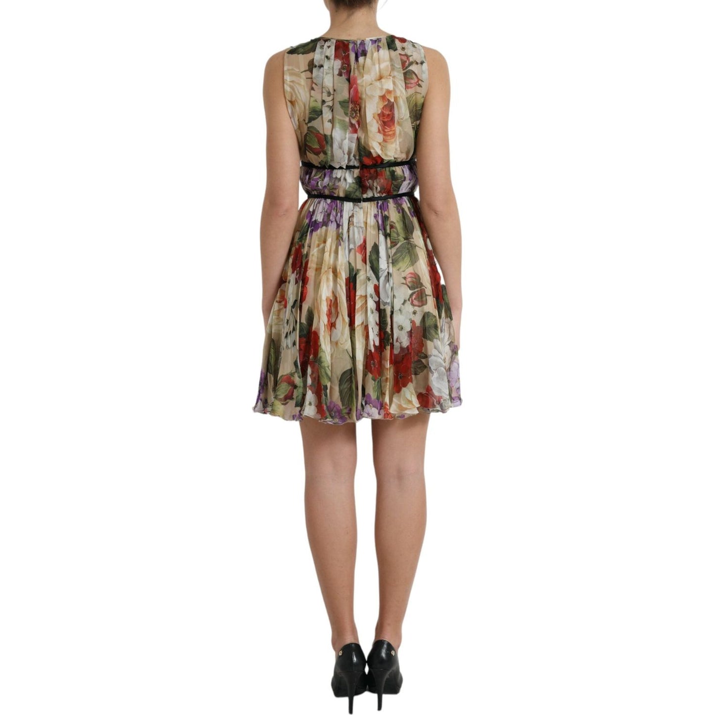 Dolce & Gabbana Floral Elegance Silk Chiffon Mini Dress Dolce & Gabbana