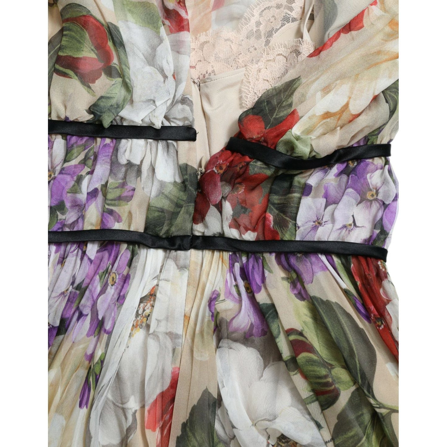 Dolce & Gabbana Floral Elegance Silk Chiffon Mini Dress Dolce & Gabbana