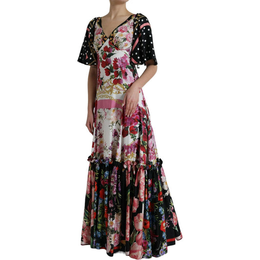 Dolce & Gabbana Elegant Floral Silk Maxi Dress Dolce & Gabbana