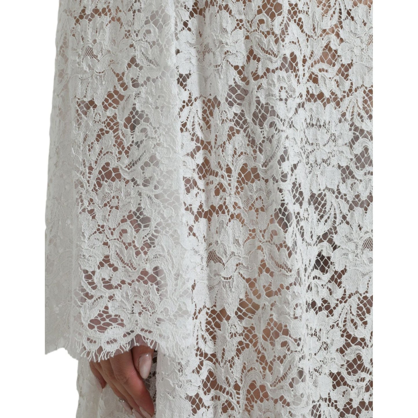 Dolce & Gabbana Elegant White Shift Dress with Crystal Embellishment Dolce & Gabbana