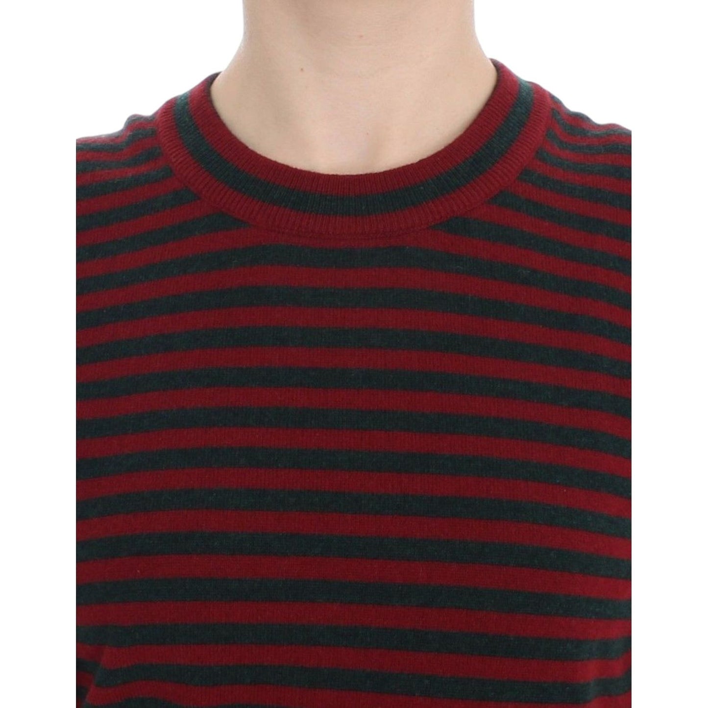 Dolce & Gabbana Elegant Striped Cashmere Crewneck Sweater Dolce & Gabbana