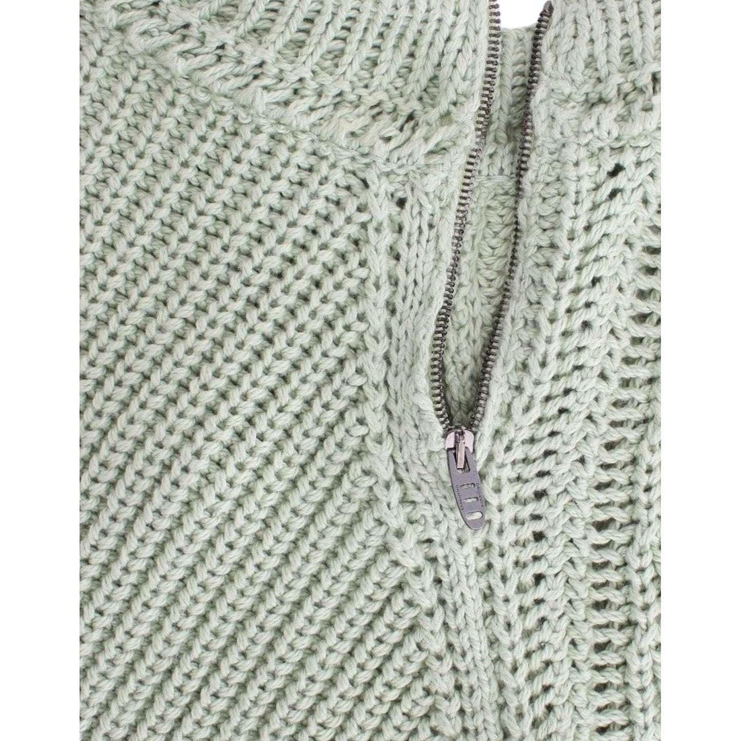 Ermanno Scervino Chic Green Cropped Cotton Sweater Ermanno Scervino