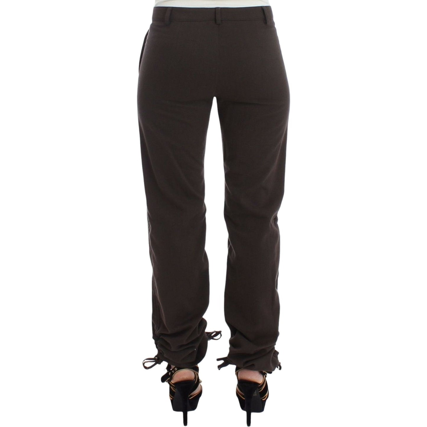 Ermanno Scervino Chic Brown Cotton Dress Pants Ermanno Scervino