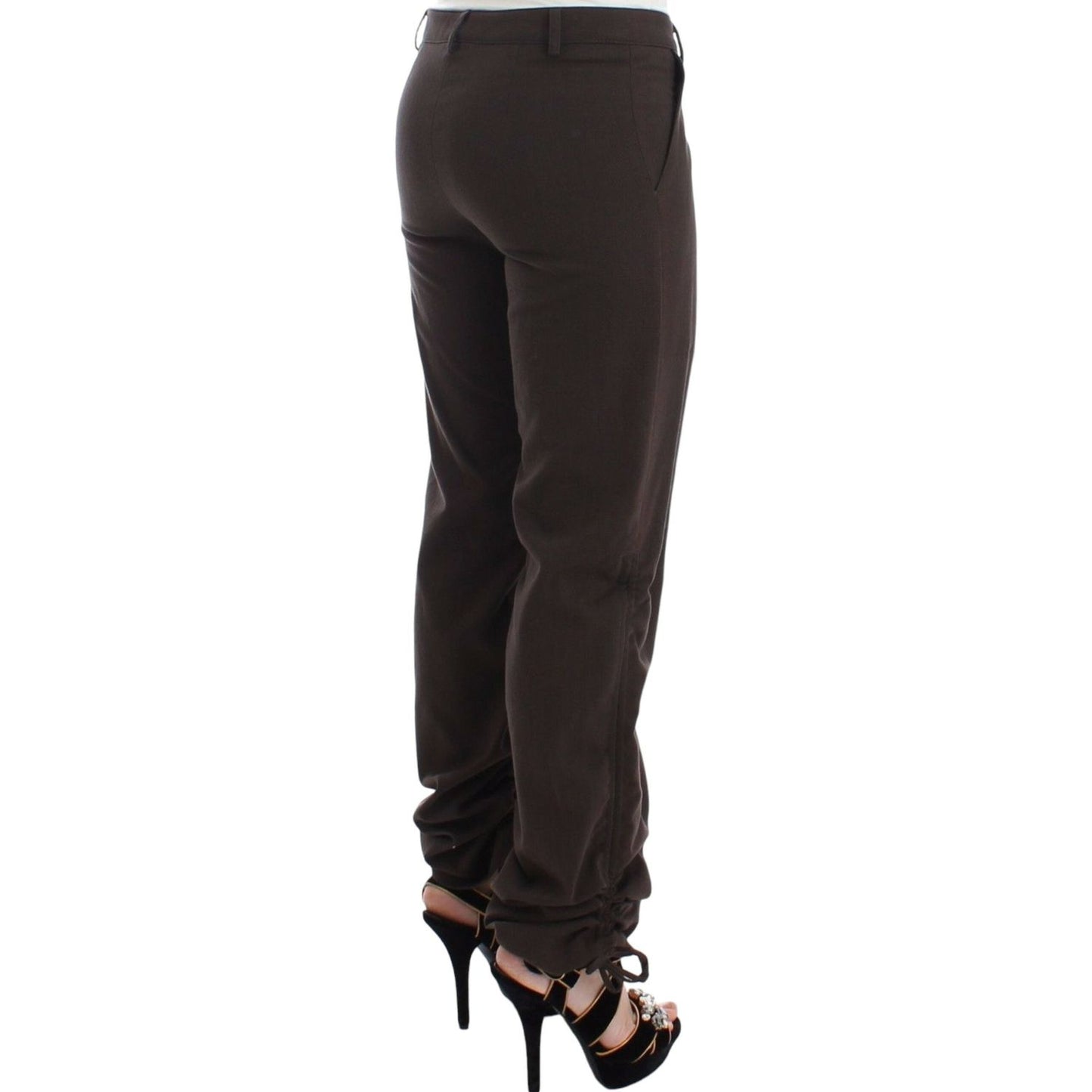 Ermanno Scervino Chic Brown Cotton Dress Pants Ermanno Scervino