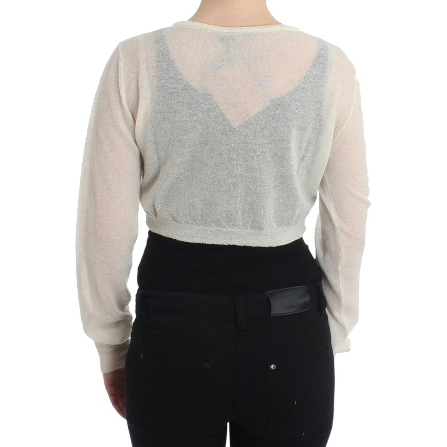 Ermanno Scervino Chic Cropped Alpaca Blend Sweater Ermanno Scervino