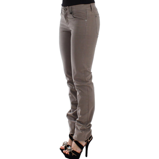 Ermanno Scervino Chic Taupe Skinny Jeans for Elevated Style Ermanno Scervino