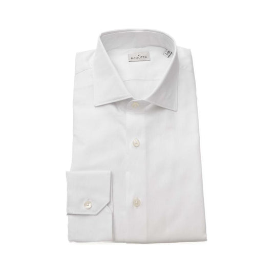 Bagutta White Cotton Men's Shirt Bagutta