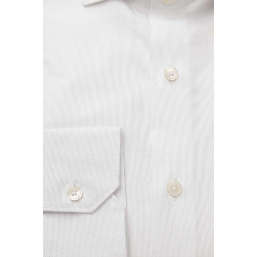 Bagutta White Cotton Men's Shirt Bagutta