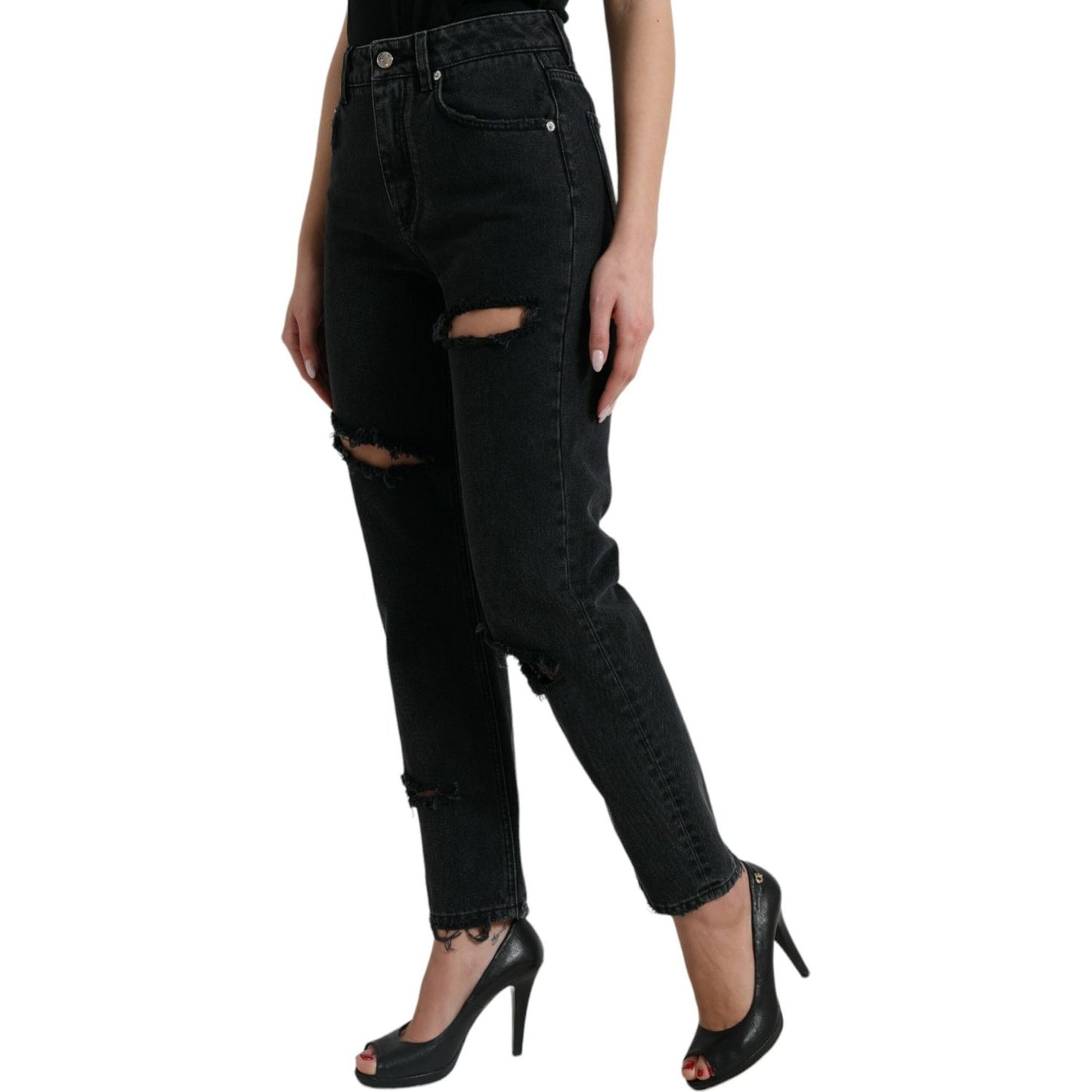 Dolce & Gabbana Elegant High-Waist Black Stretch Jeans Dolce & Gabbana