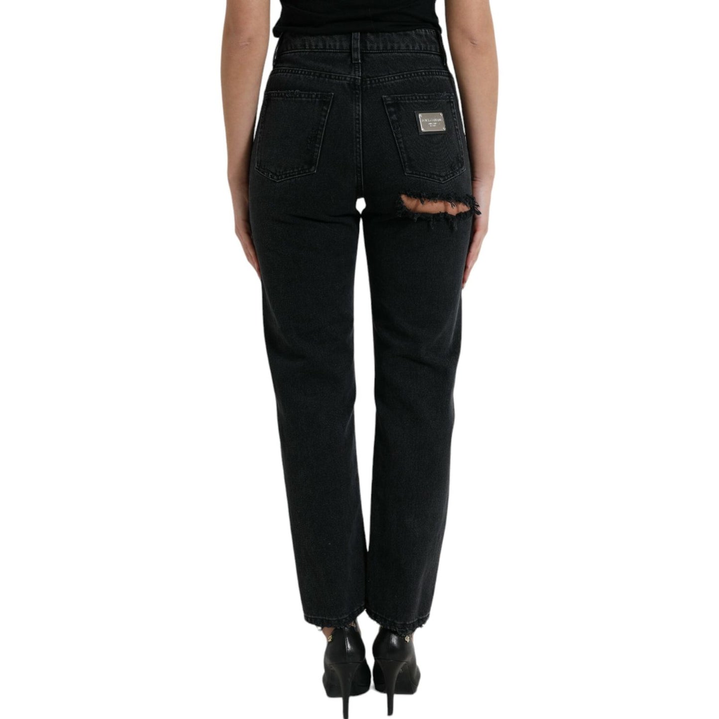 Dolce & Gabbana Elegant High-Waist Black Stretch Jeans Dolce & Gabbana