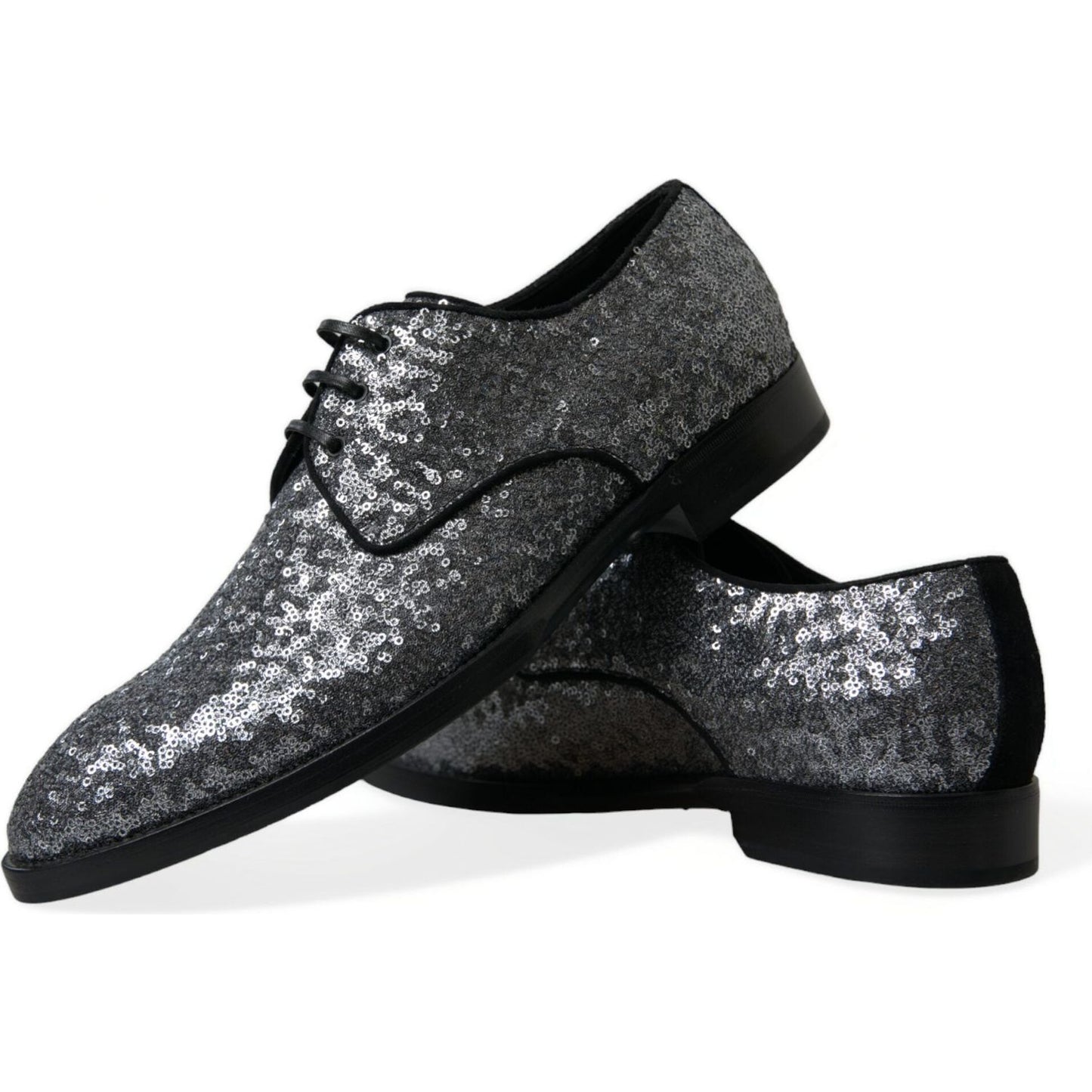 Dolce & Gabbana Exquisite Sequined Derby Dress Shoes Dolce & Gabbana