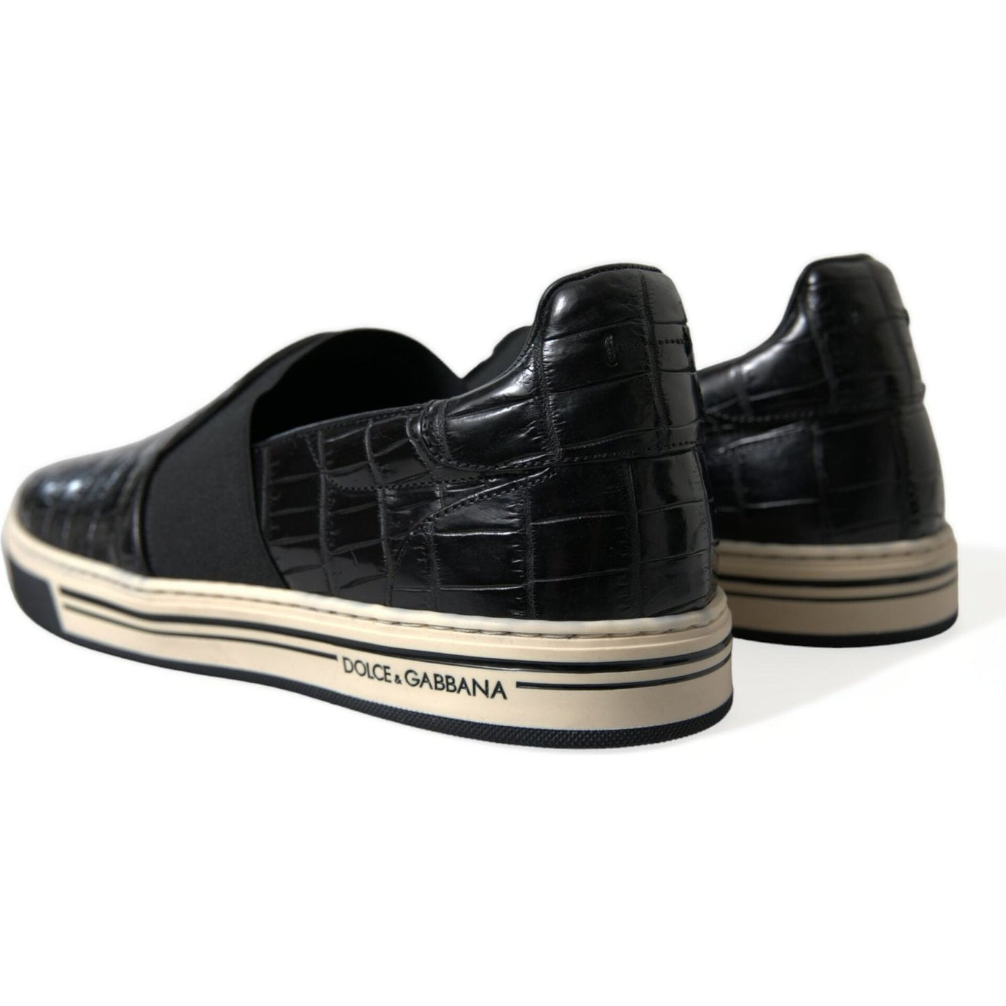 Dolce & Gabbana Elegant Crocodile Leather Low-Top Sneakers Dolce & Gabbana