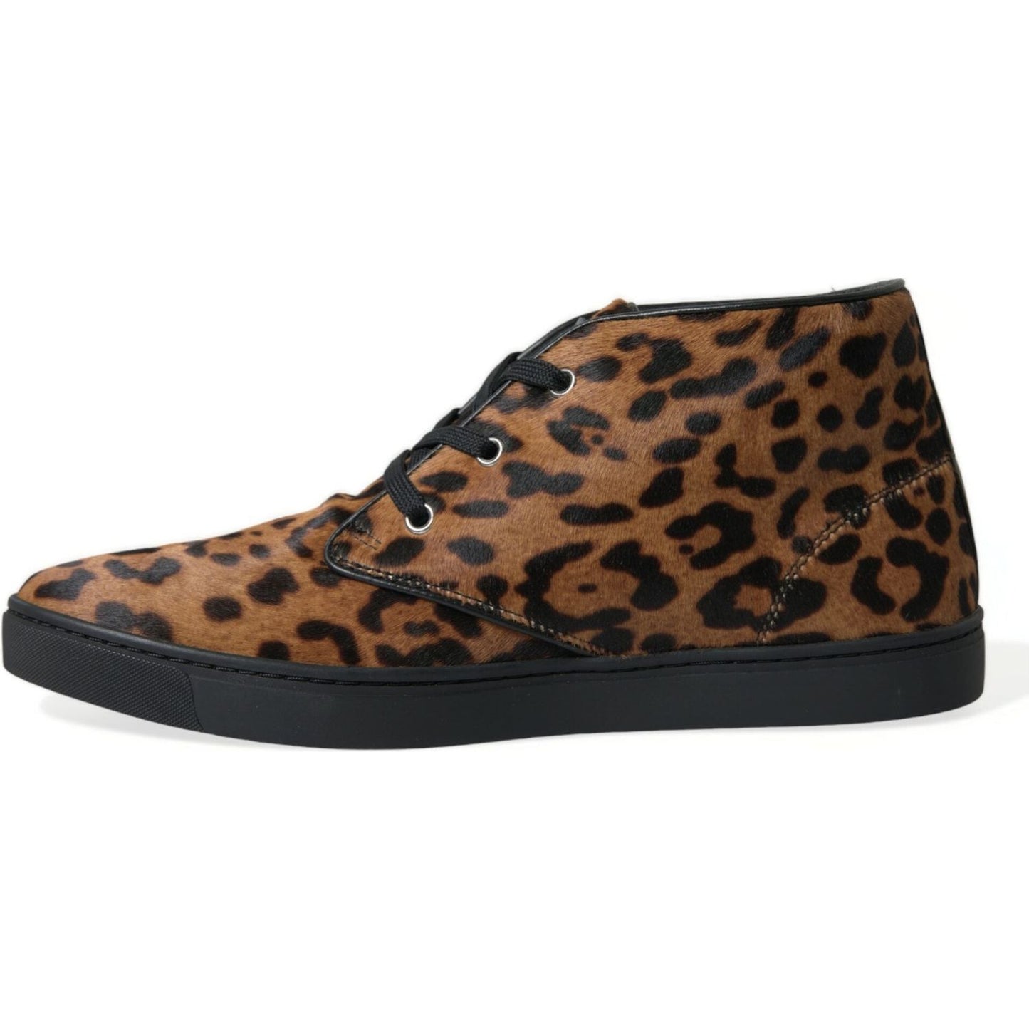 Dolce & Gabbana Elegant Leopard Print Mid-Top Sneakers Dolce & Gabbana