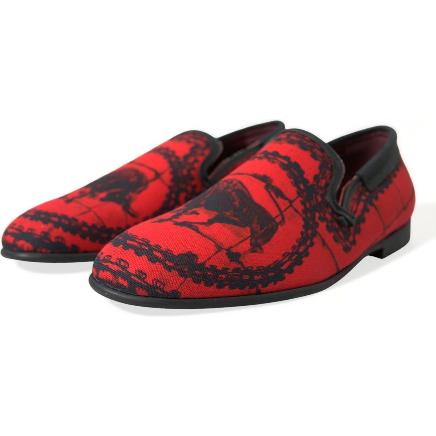 Dolce & Gabbana Torero-Inspired Luxe Red & Black Loafers Dolce & Gabbana