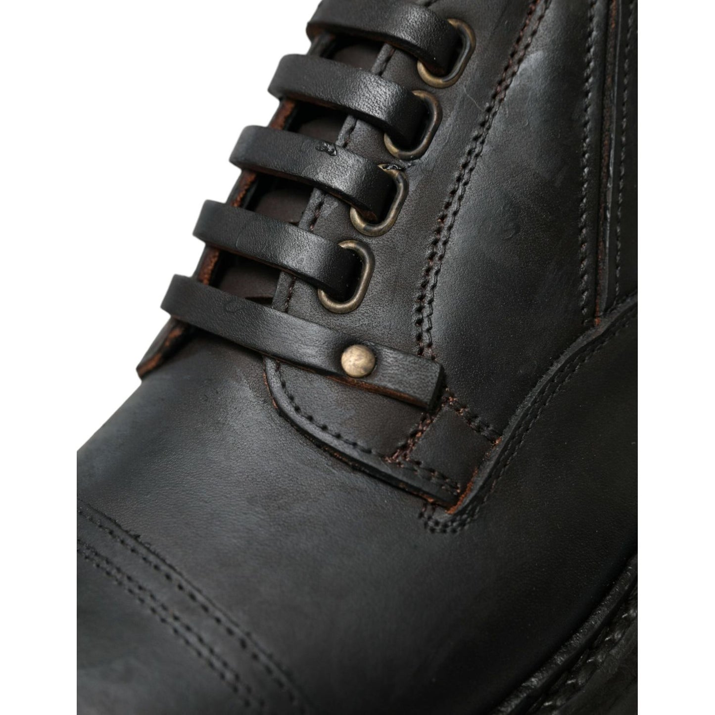 Dolce & Gabbana Elegant Mens Leather Derby Dress Shoes Dolce & Gabbana