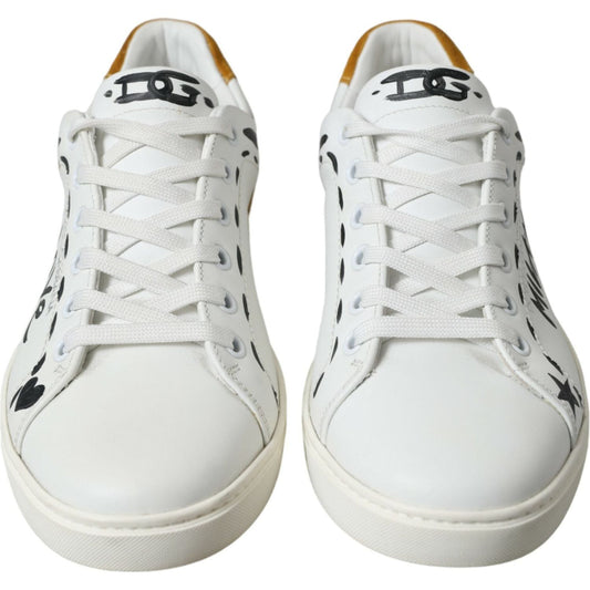 Dolce & Gabbana Sleek White Low Top Leather Sneakers Dolce & Gabbana