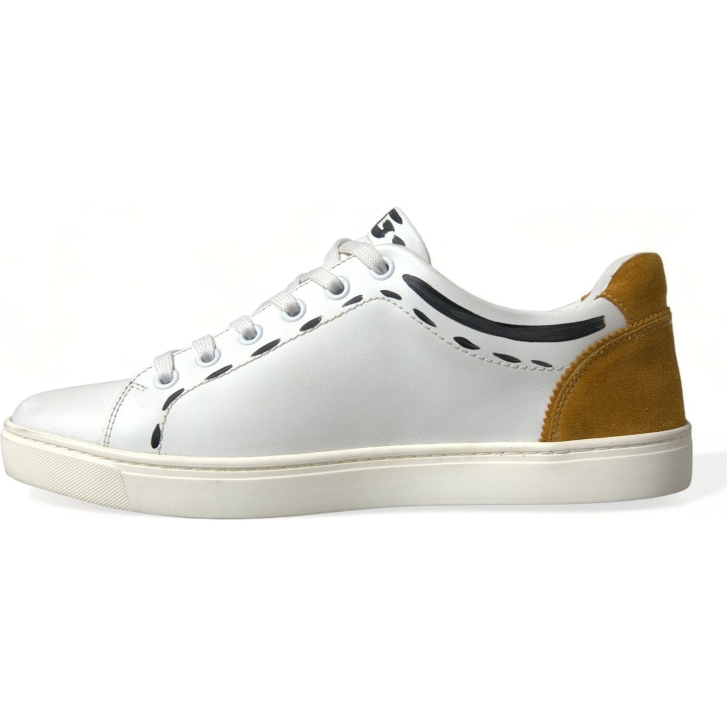 Dolce & Gabbana Sleek White Low Top Leather Sneakers Dolce & Gabbana