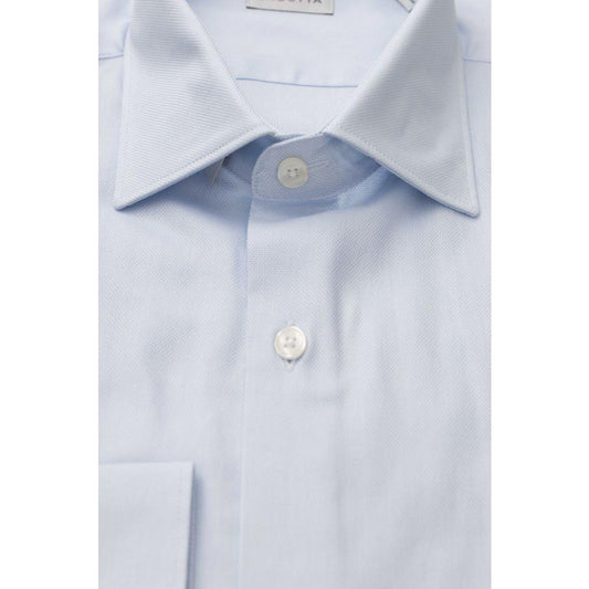 Bagutta "Light Blue Cotton Men Shirt" Bagutta