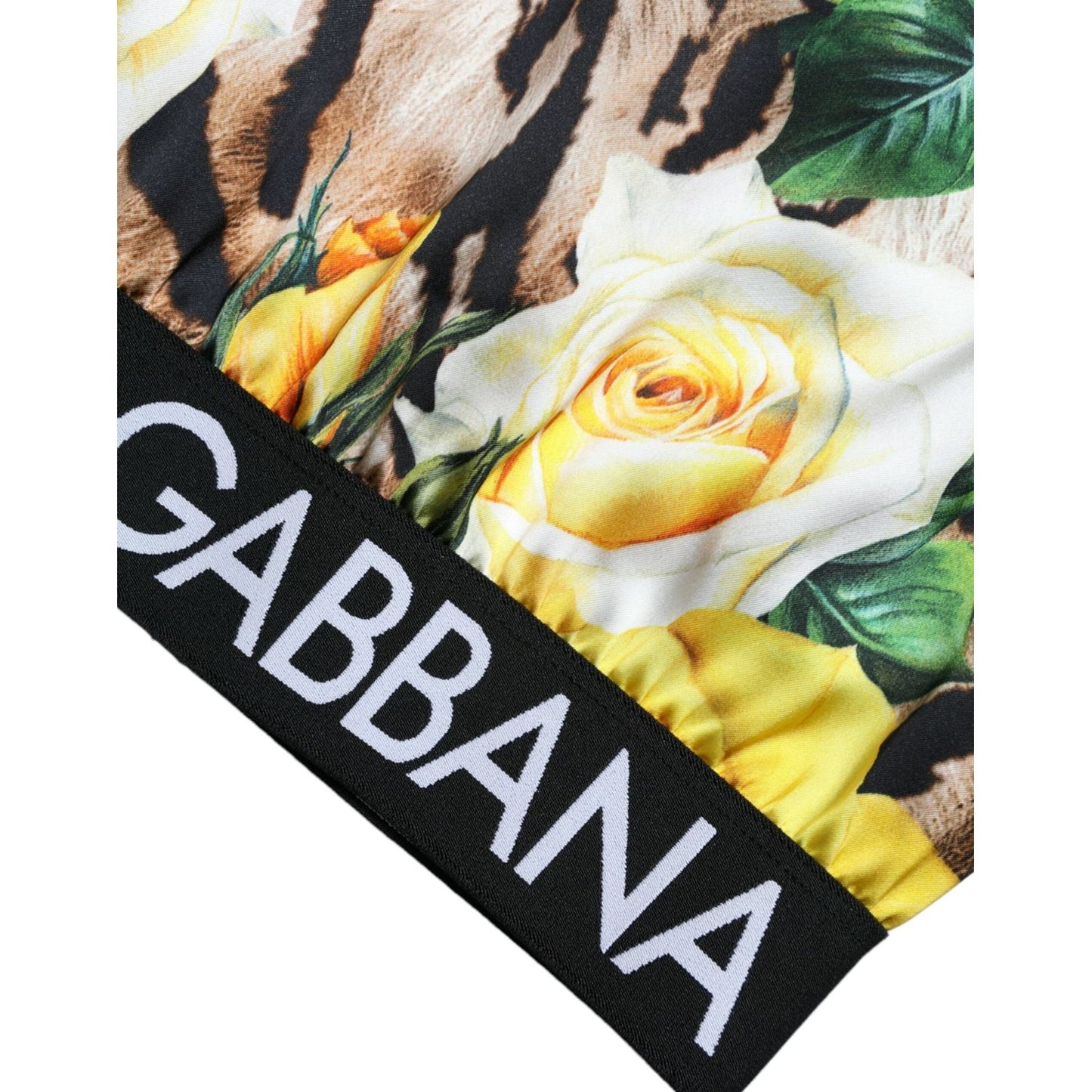 Dolce & Gabbana Elegant Floral Cropped Blouse Top Dolce & Gabbana