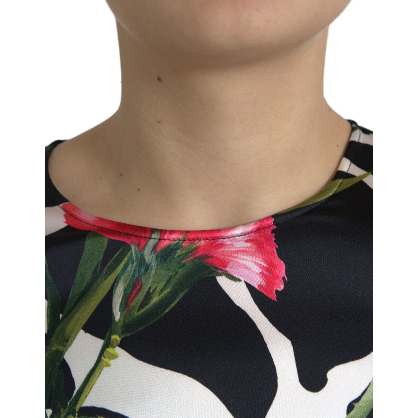 Dolce & Gabbana Elegant Floral Cropped Blouse Top Dolce & Gabbana