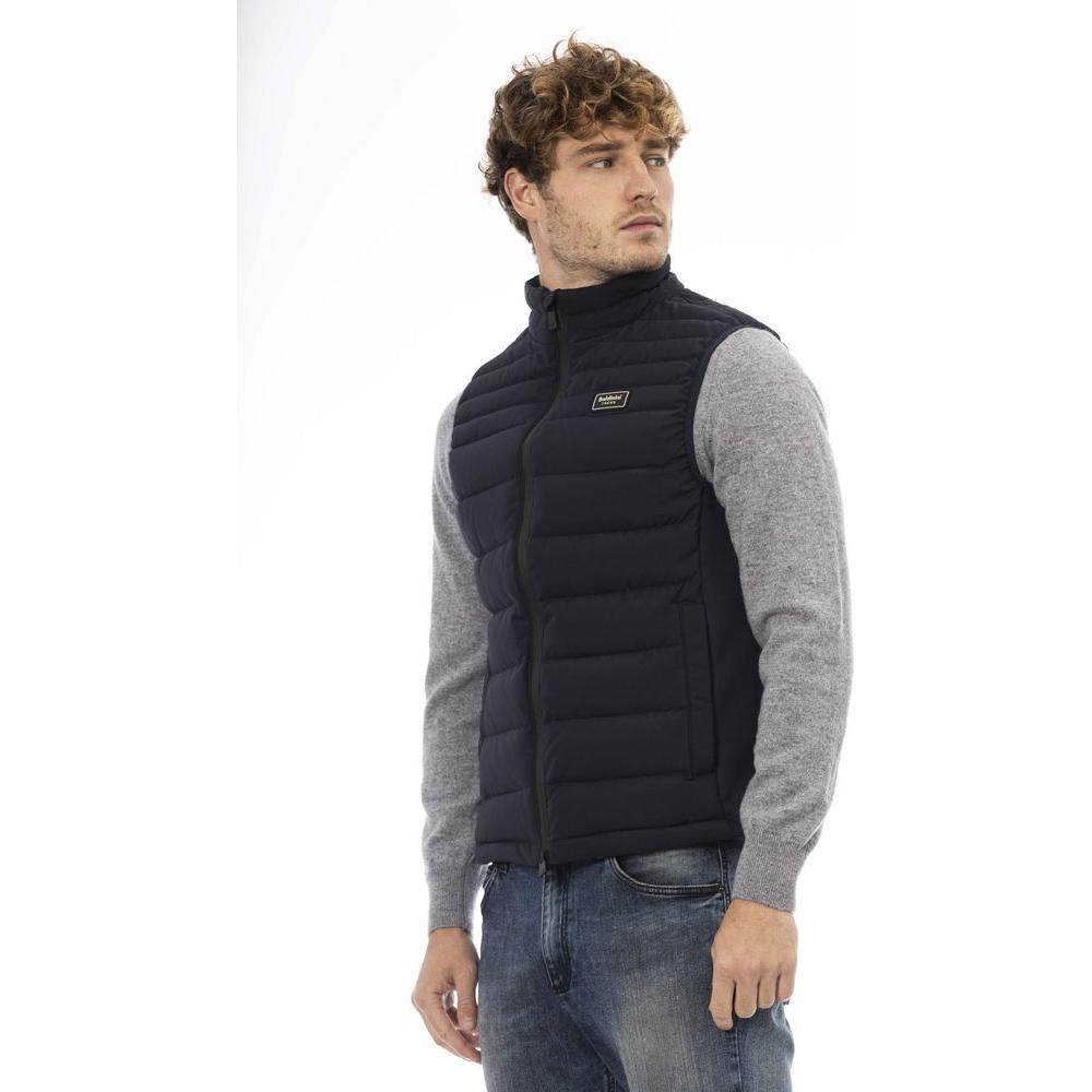 Baldinini Trend Blue Polyester Men Vest With Side Pockets Baldinini Trend