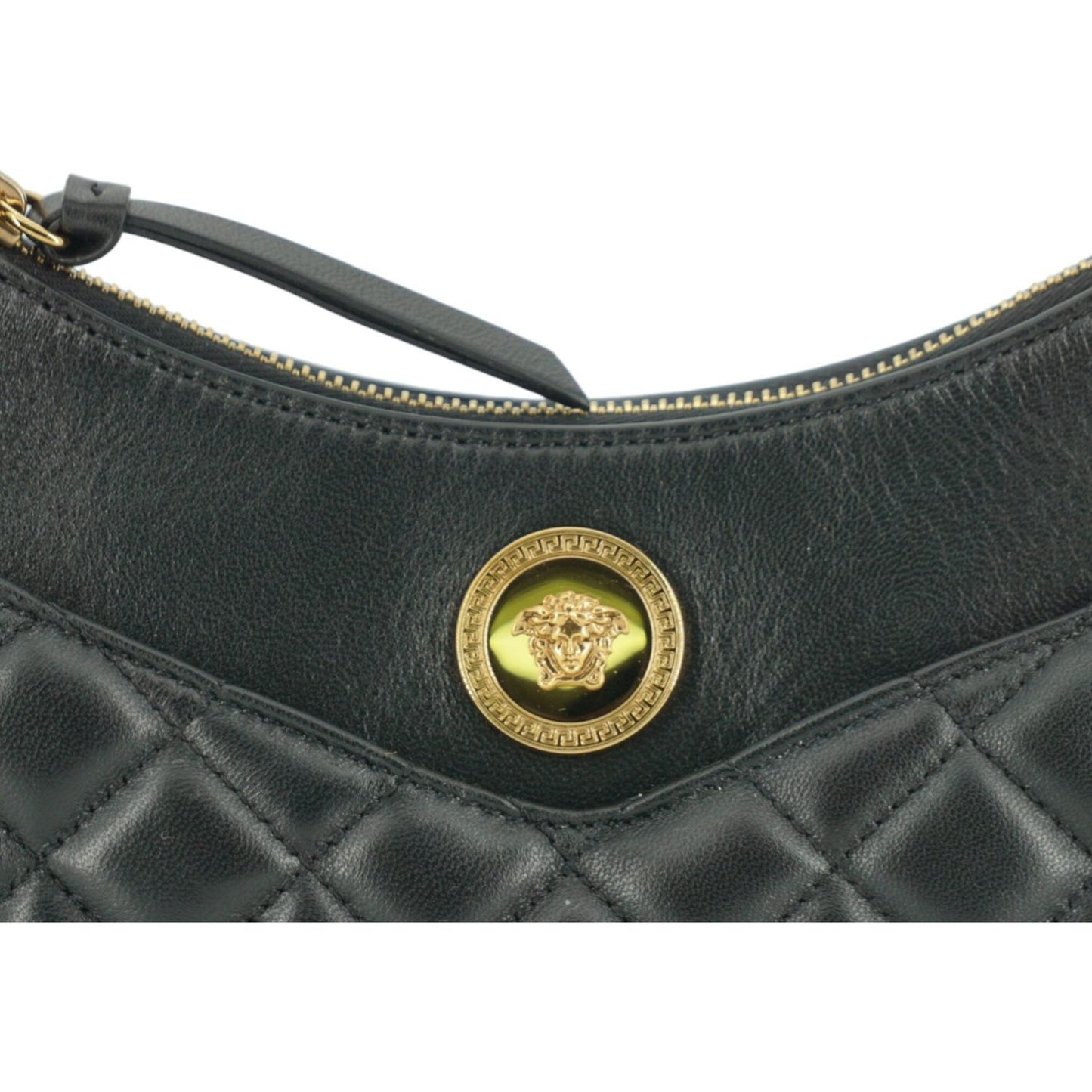 Versace Elegant Half Moon Leather Shoulder Bag Versace