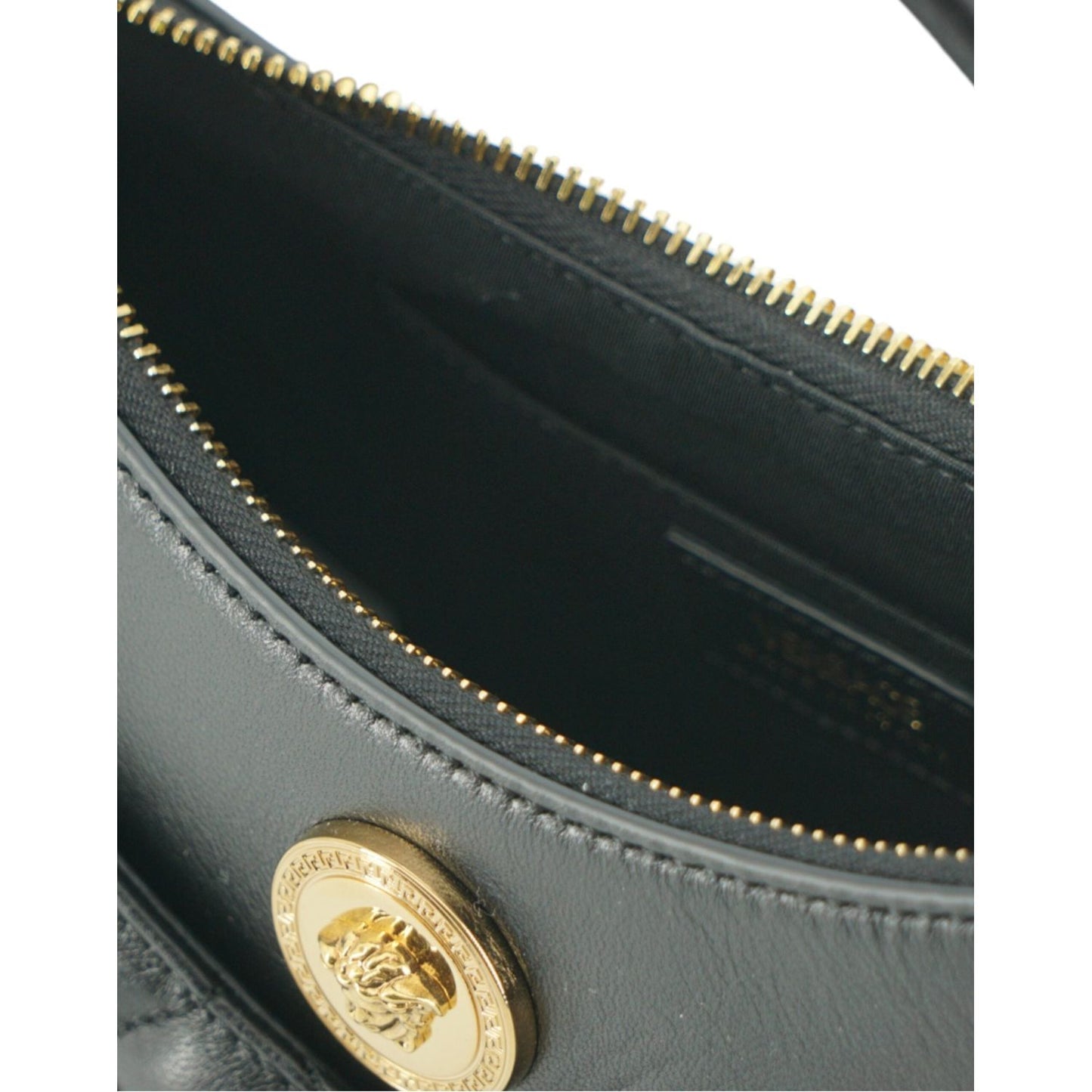 Versace Elegant Half Moon Leather Shoulder Bag Versace