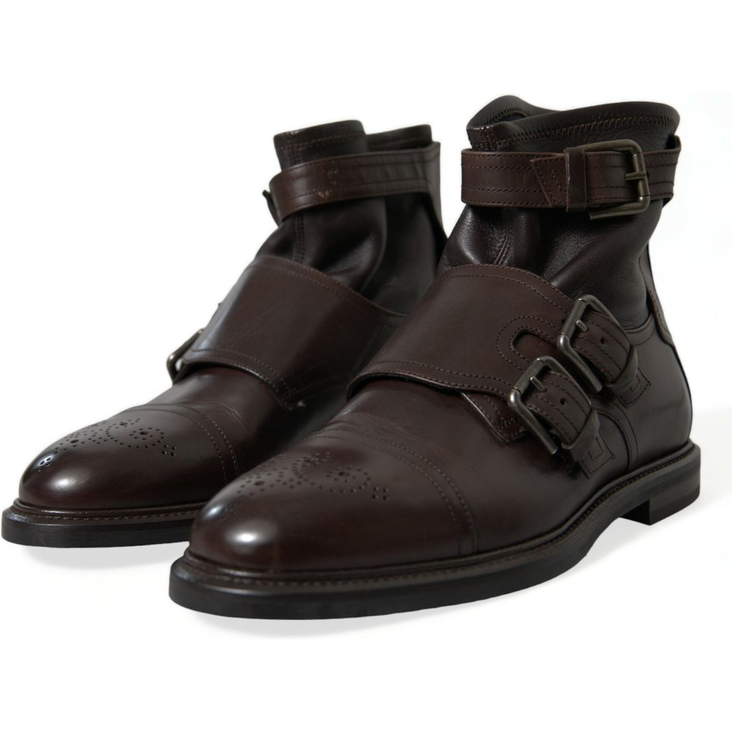 Dolce & Gabbana Elegant Mens Leather Ankle Boots Dolce & Gabbana