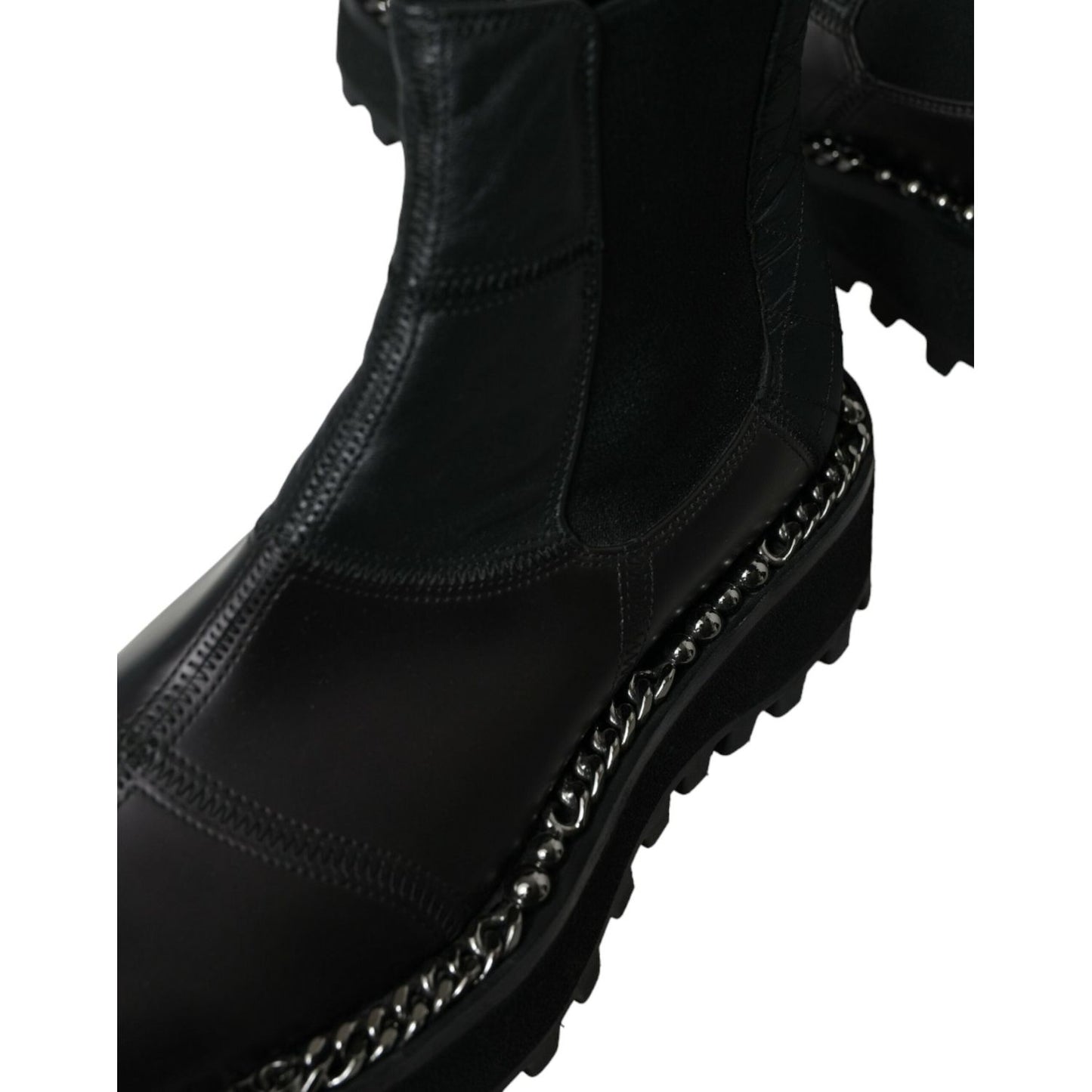 Dolce & Gabbana Elegant Black Chelsea Slip-On Boots Dolce & Gabbana