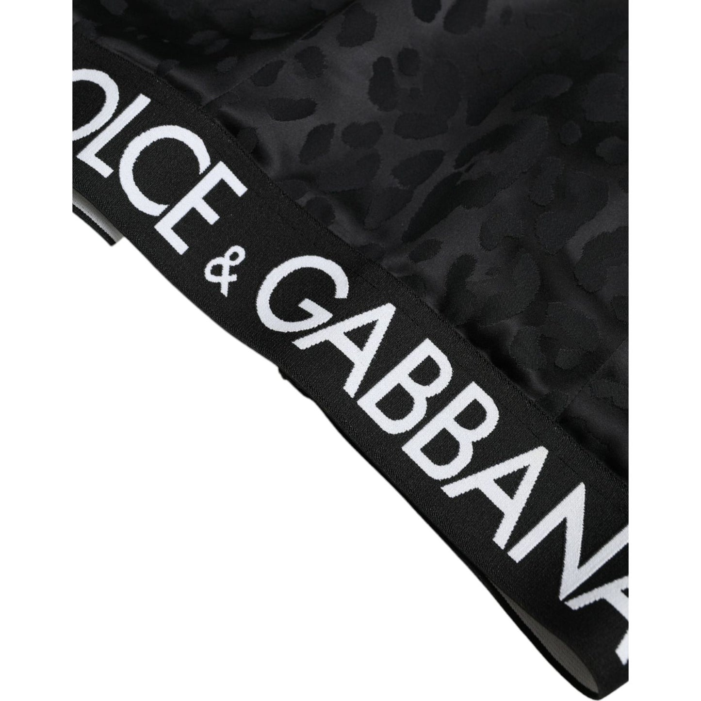 Dolce & Gabbana Elegant Black Cropped Top with Zip Closure Dolce & Gabbana