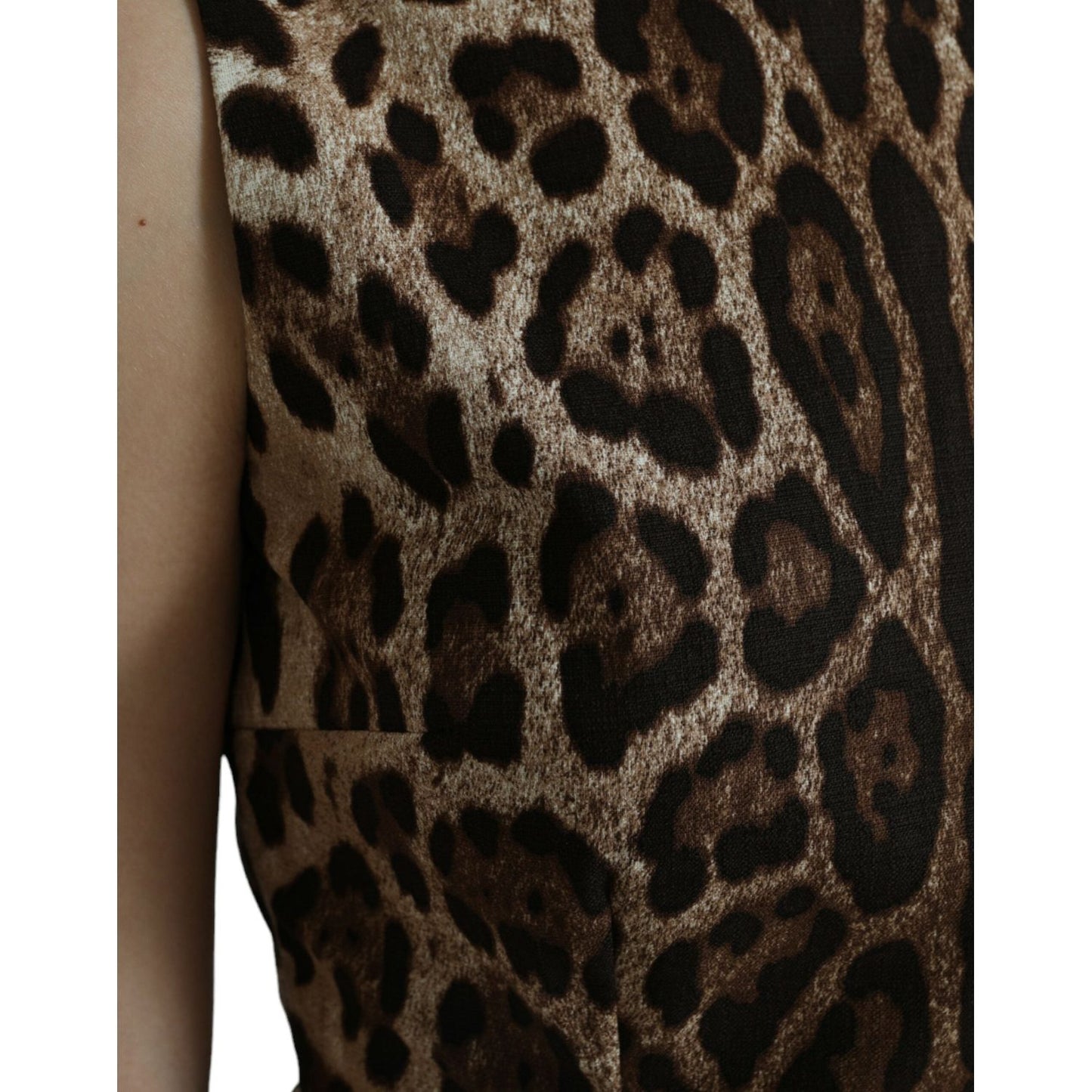 Dolce & Gabbana Sleek Leopard Print Silk-Blend Tank Top Dolce & Gabbana