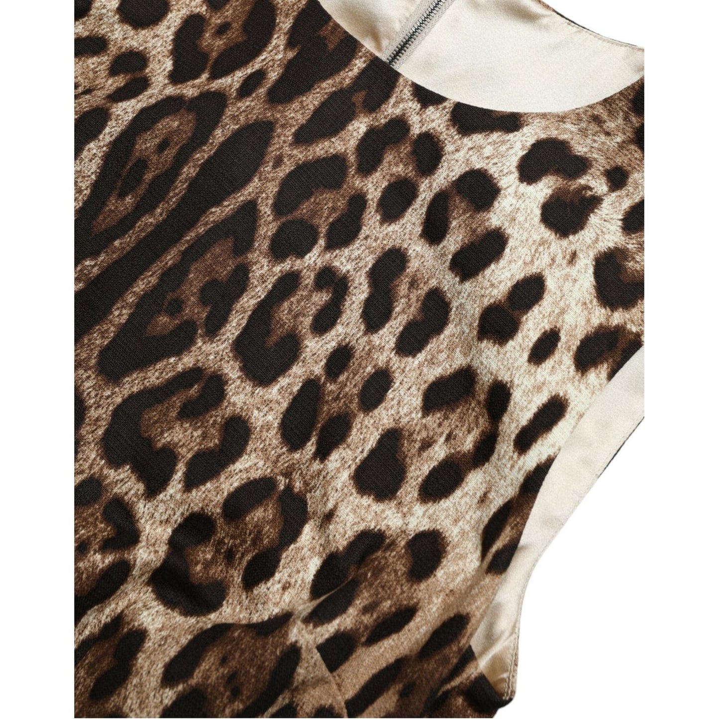 Dolce & Gabbana Sleek Leopard Print Silk-Blend Tank Top Dolce & Gabbana