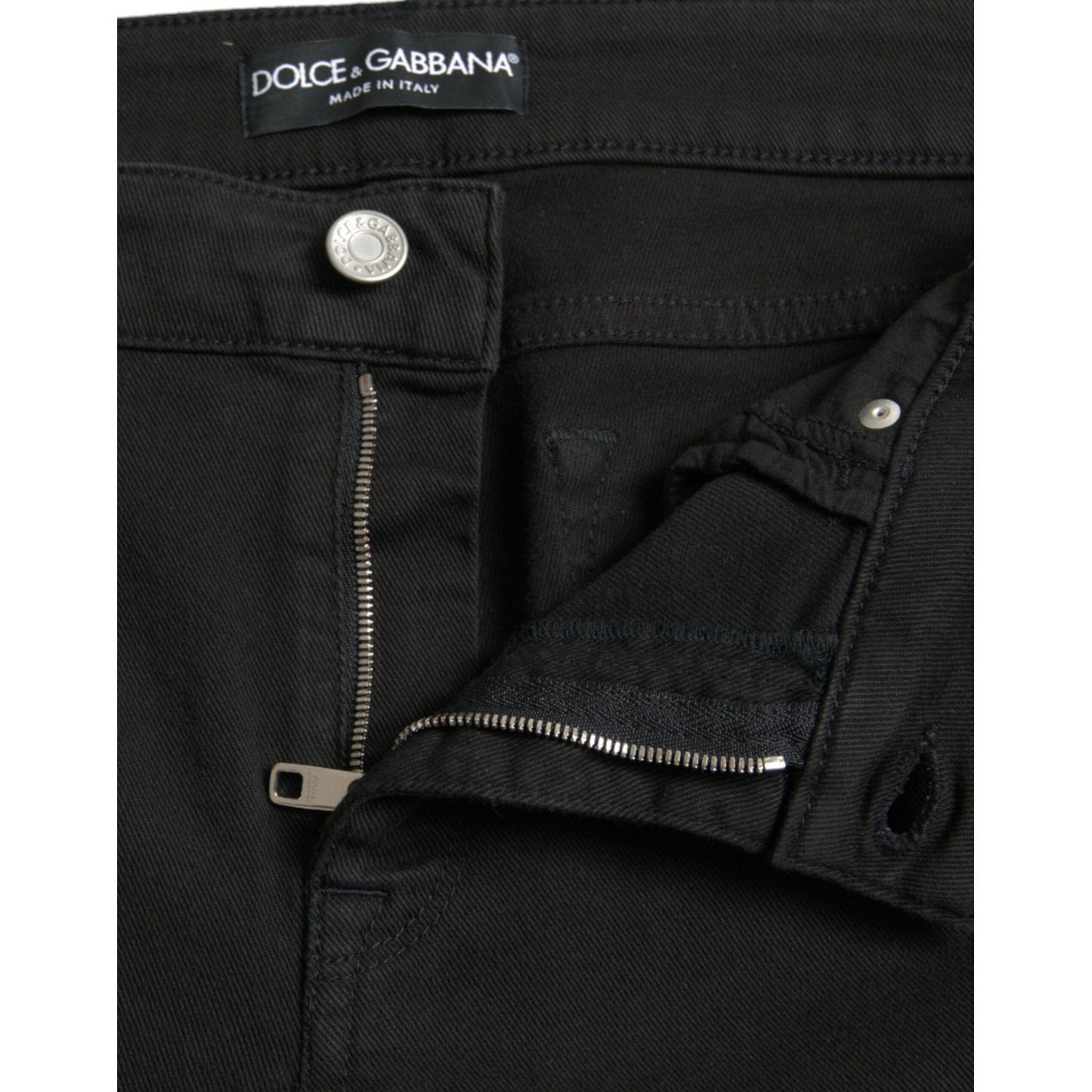 Dolce & Gabbana Chic Black Mid Waist Denim Jeans Dolce & Gabbana