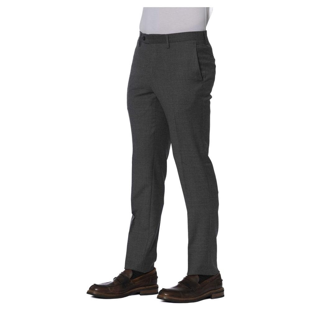 Trussardi Gray Wool Men Trousers Trussardi