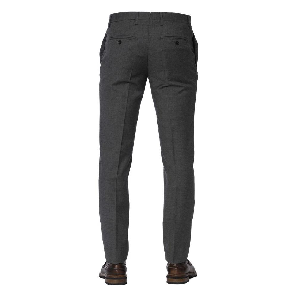 Trussardi Gray Wool Men Trousers Trussardi