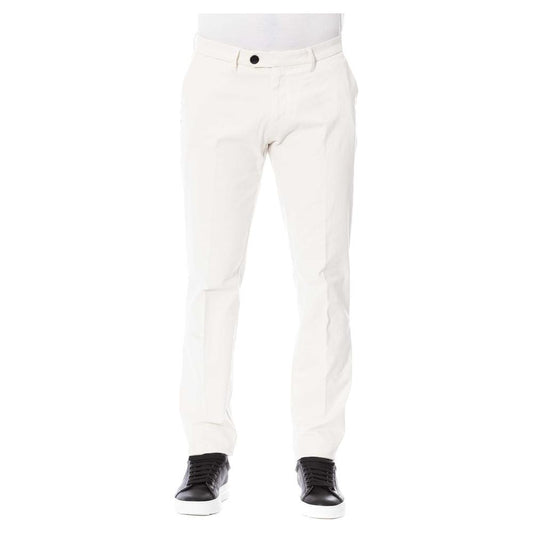 Trussardi White Cotton Men's Trouser Trussardi