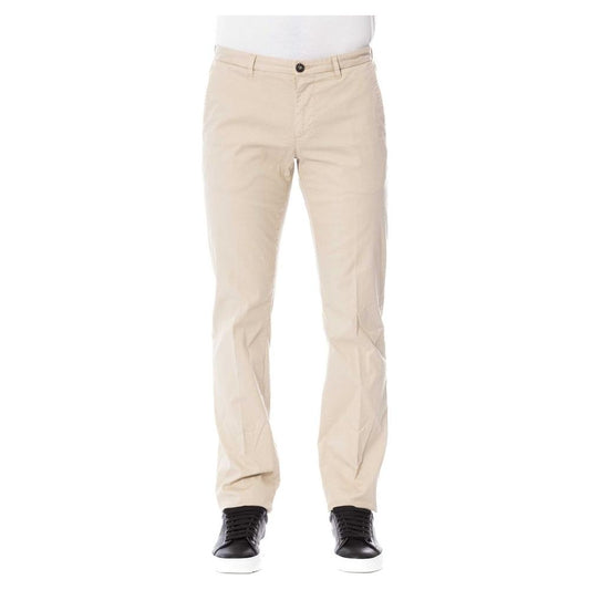 Trussardi Beige Cotton Men Trouser Trussardi