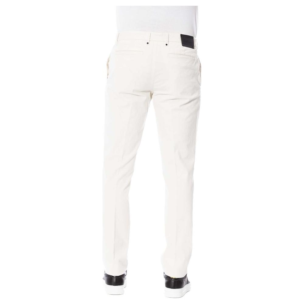 Trussardi White Cotton Men's Trouser Trussardi