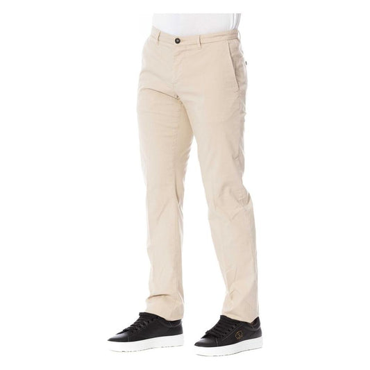 Trussardi Beige Cotton Men Trouser Trussardi