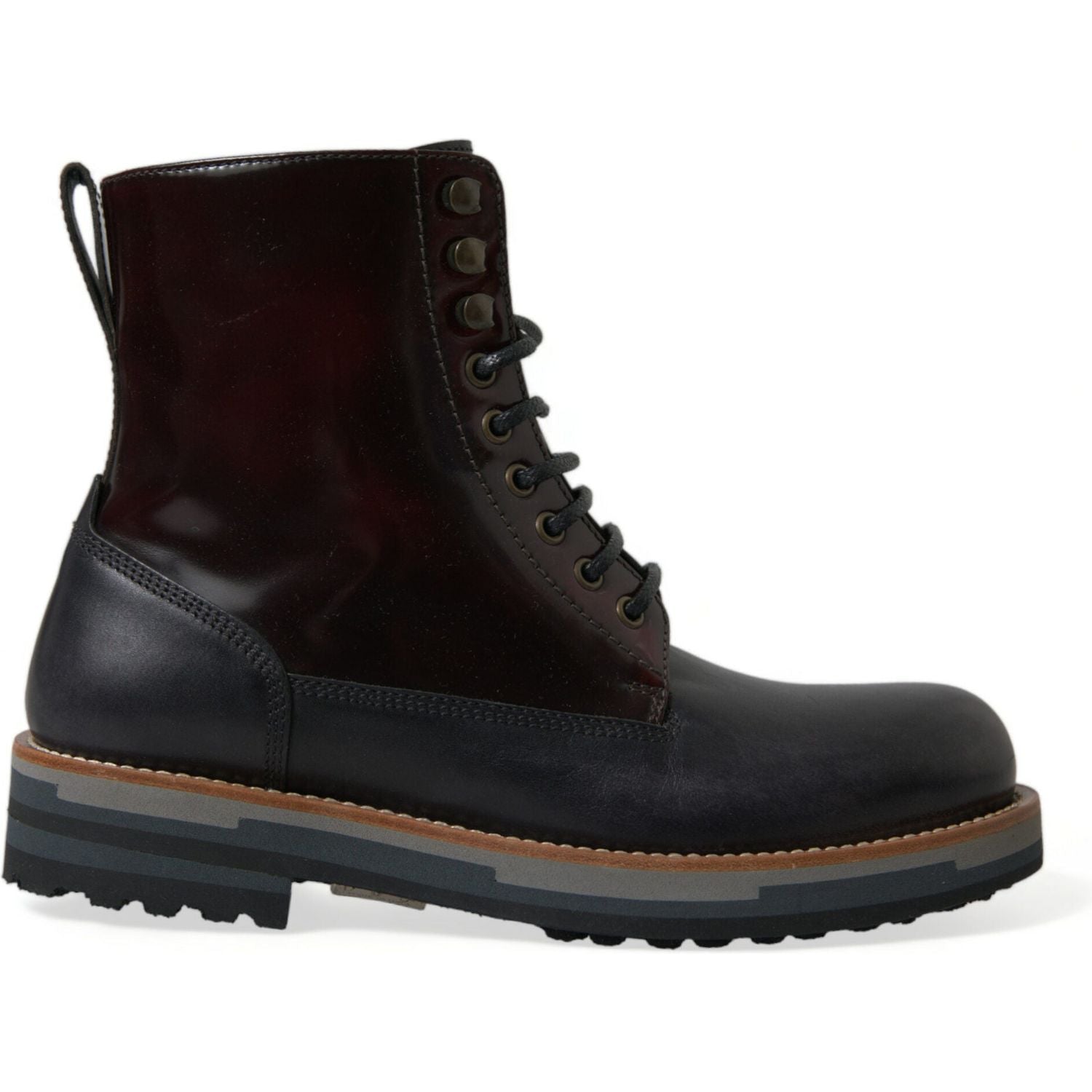 Dolce & Gabbana Elegant Bi-Color Leather Boots