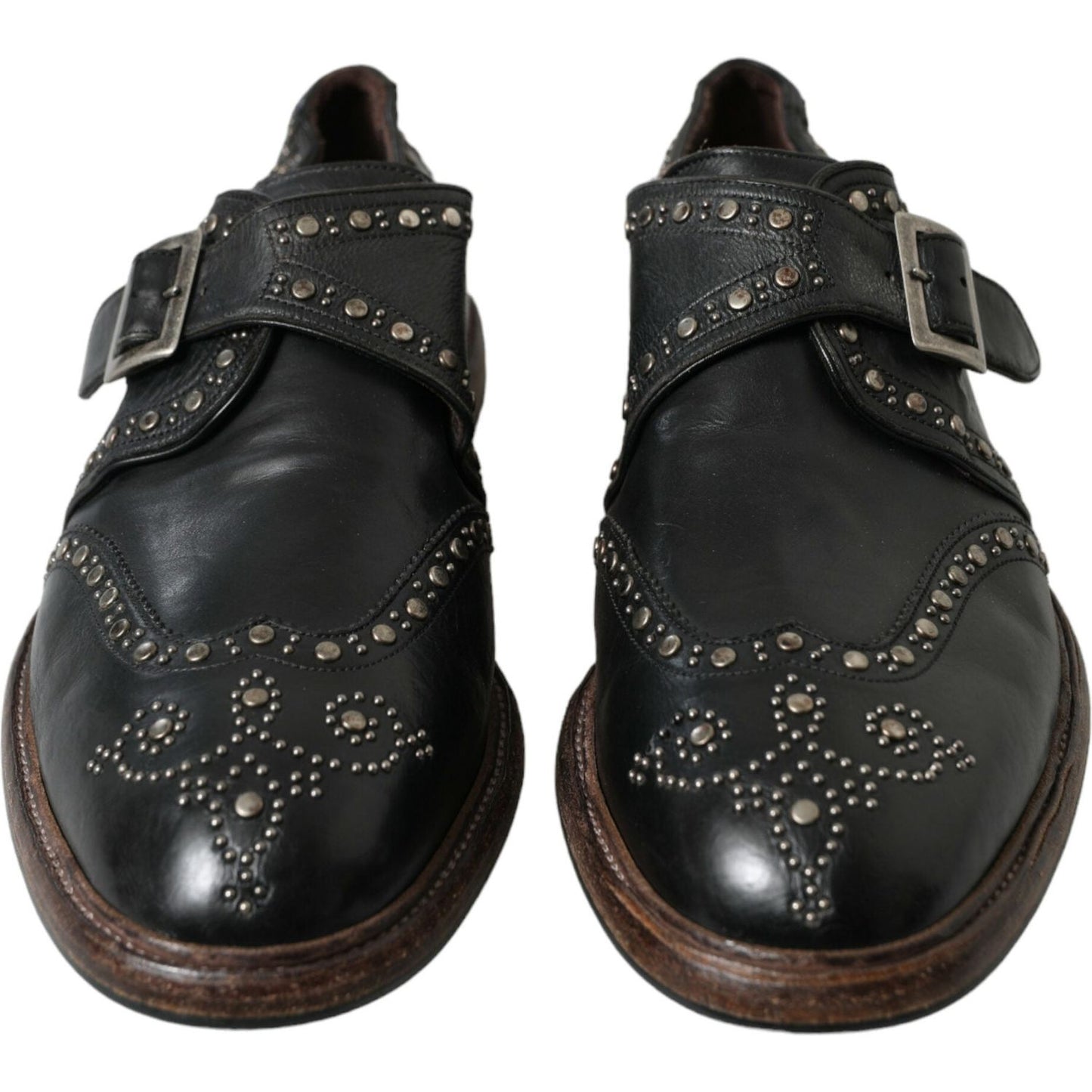 Dolce & Gabbana Elegant Calfskin Leather Monk Straps Dolce & Gabbana