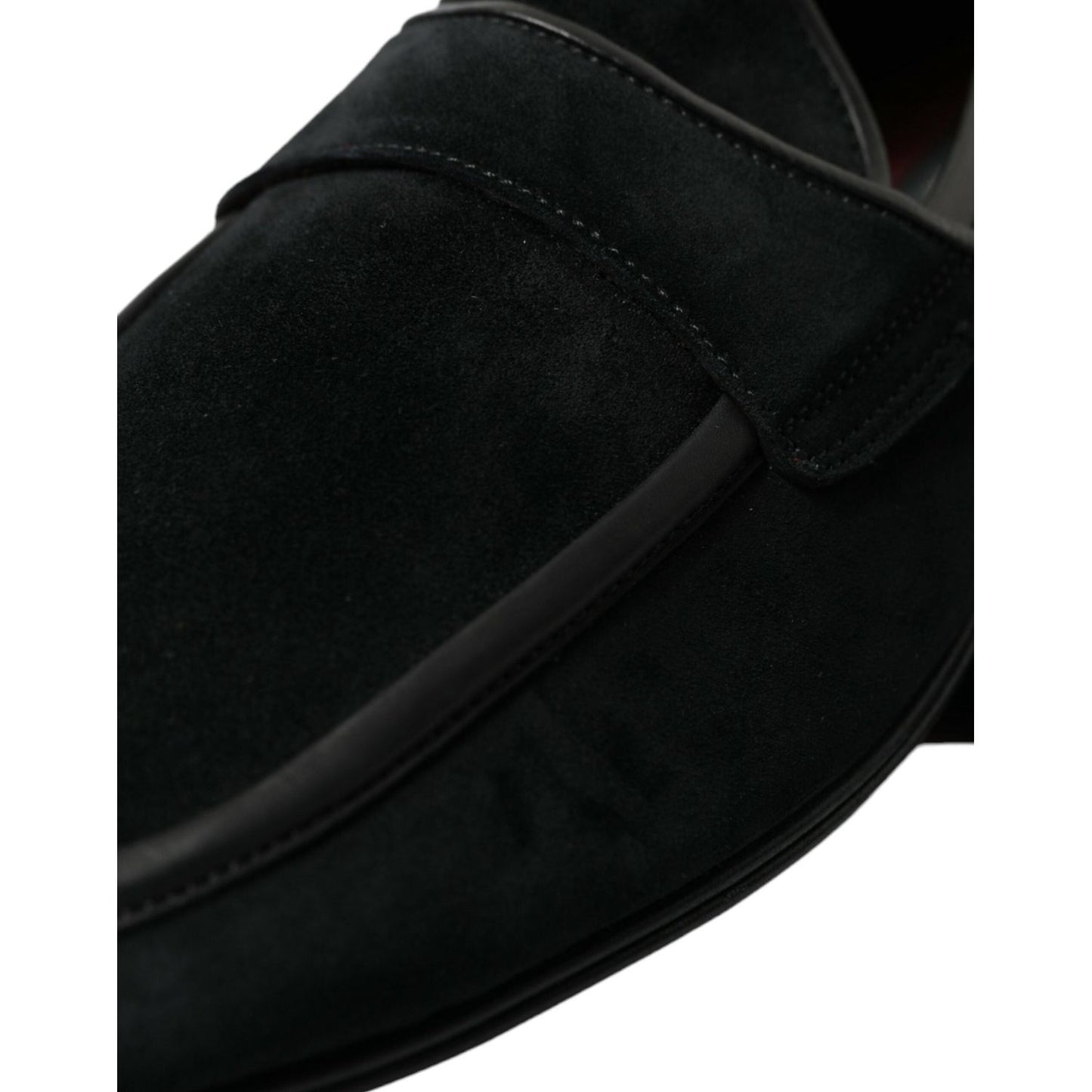 Dolce & Gabbana Elegant Velvet Black Loafers for Men Dolce & Gabbana